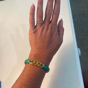 Mannelli Florence 24 kt gold plated croc bracelet